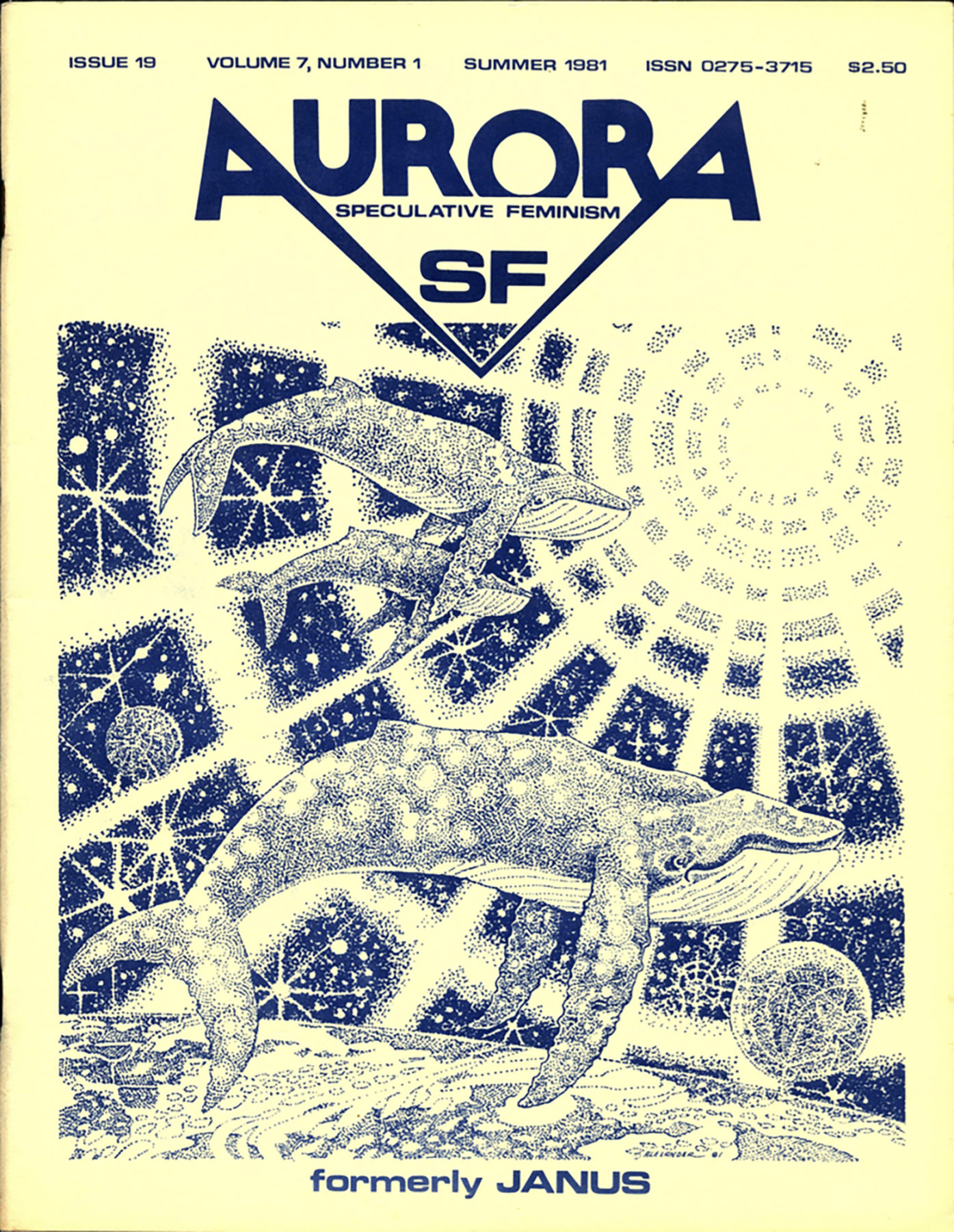 Couverture d’un fanzine de Science-Fiction féministe Aurora, 1981.